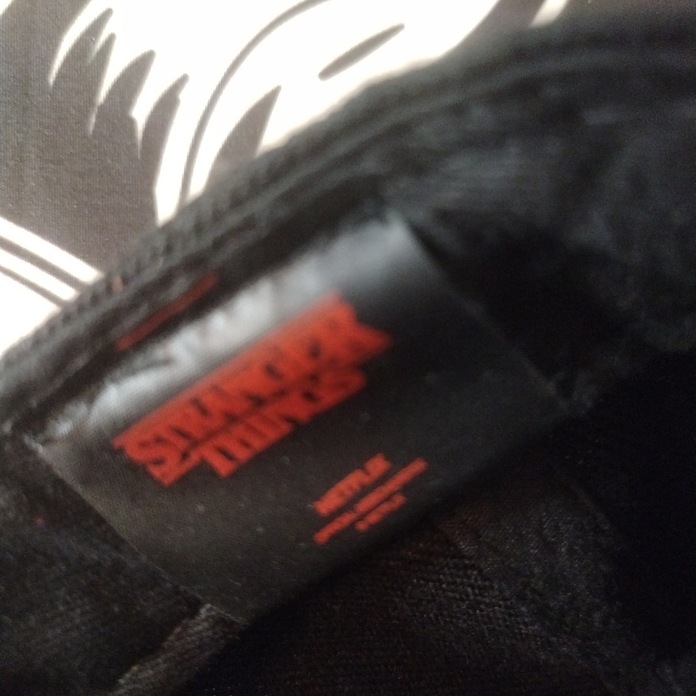 Stranger Things Rare Black Snapback Hat With Pict… - image 2